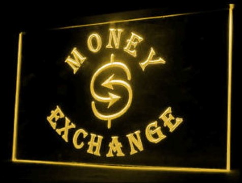Money Exchange Change Foreign LED Neon Sign